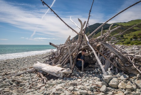 Nelson Boulder Bank Driftwood Teepee, 