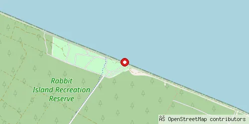 Map showing location of Rabbit Island Beach