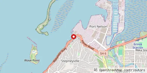 Map showing location of Wakefield Quay