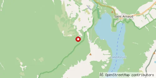 Map showing location of Lake Rotoiti Mt. Robert