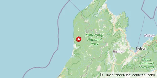 Map showing location of Oparara Arch