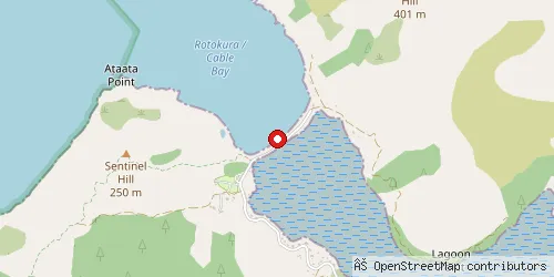 Map showing location of Cable Bay