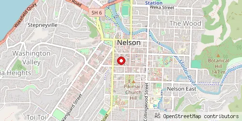 Map showing location of Nelson Saturday Market