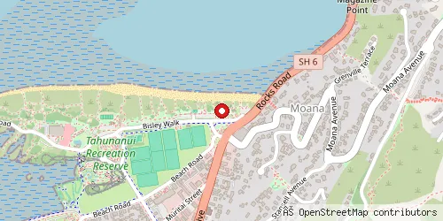 Map showing location of Tahunanui Beach